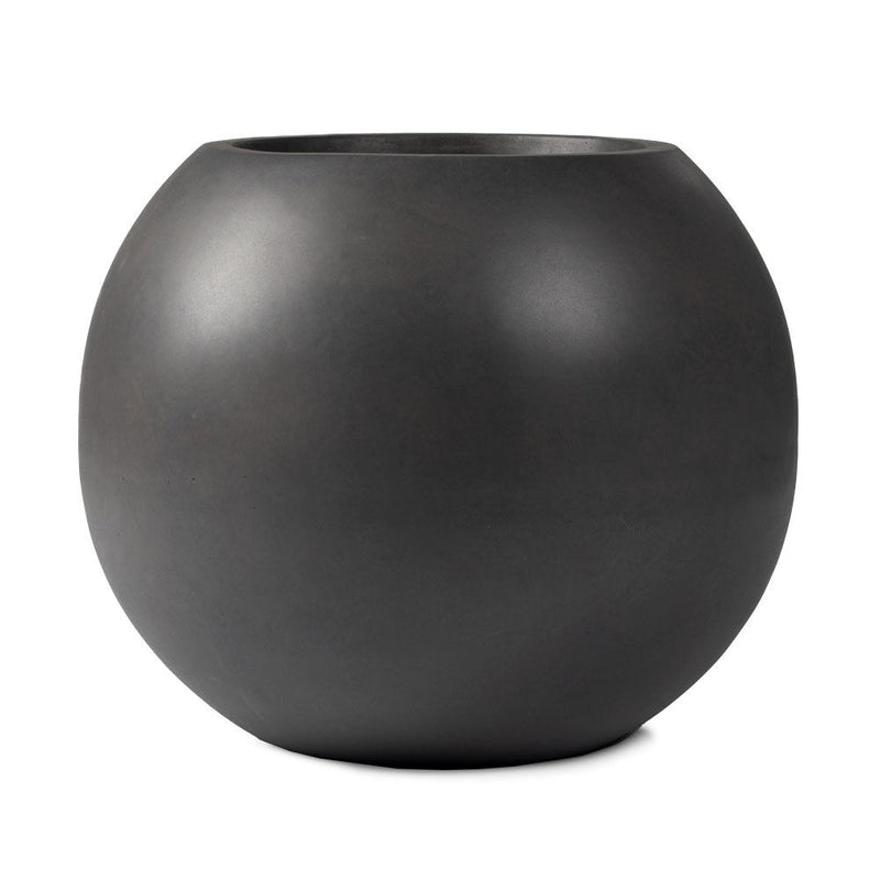 SCRATCH AND DENT - Onyx 24" Charcoal Sphere Planter - FINAL SALE