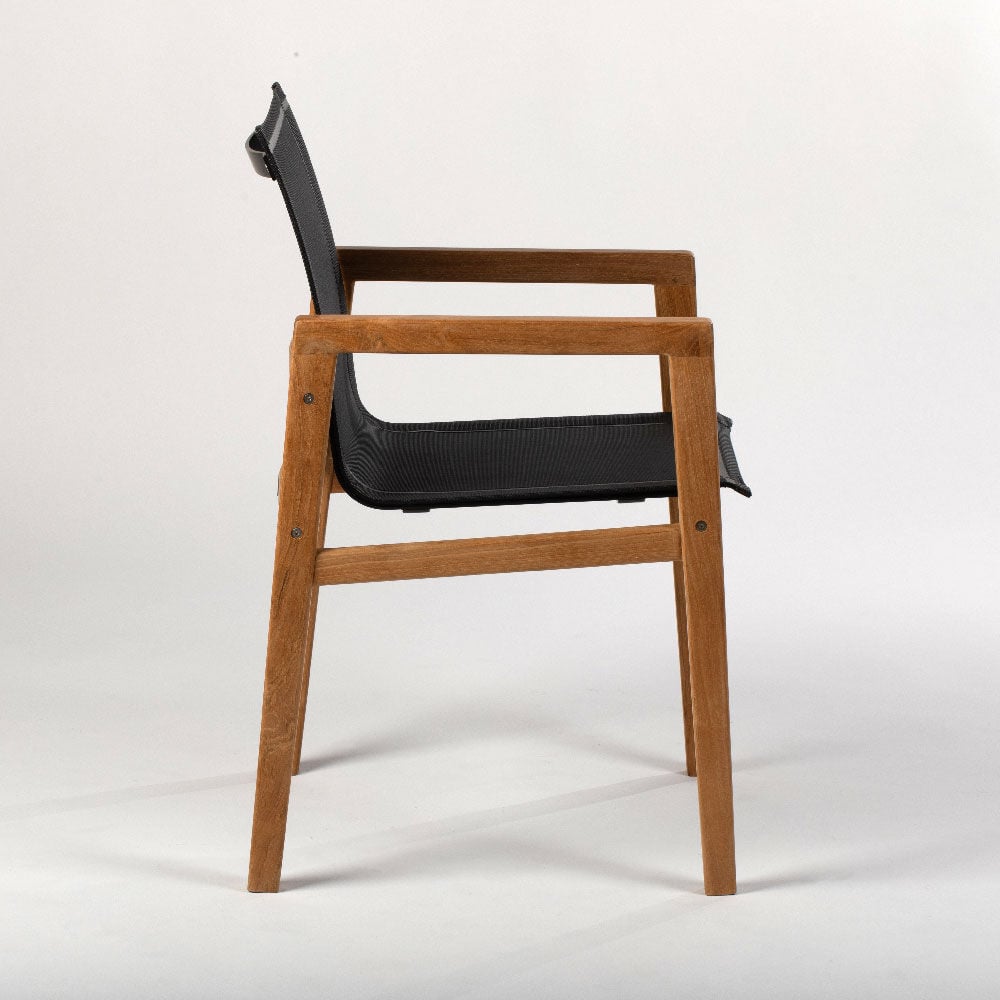 SCRATCH AND DENT - Onyx Grade A Teak Sling Dining Armchair - FINAL SALE - view 2