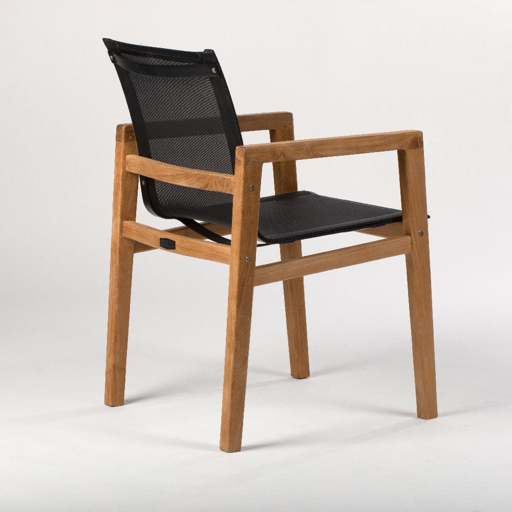 SCRATCH AND DENT - Onyx Grade A Teak Sling Dining Armchair - FINAL SALE - view 3