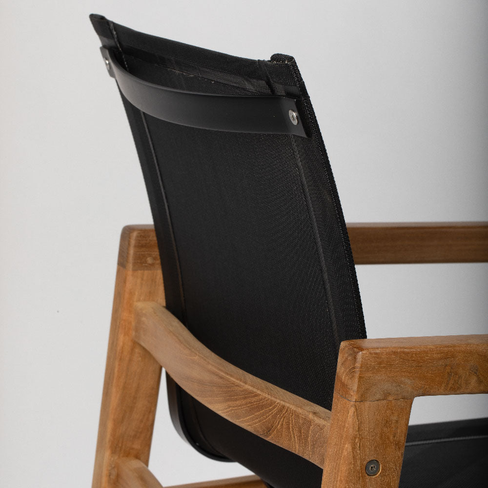 SCRATCH AND DENT - Onyx Grade A Teak Sling Dining Armchair - FINAL SALE - view 7