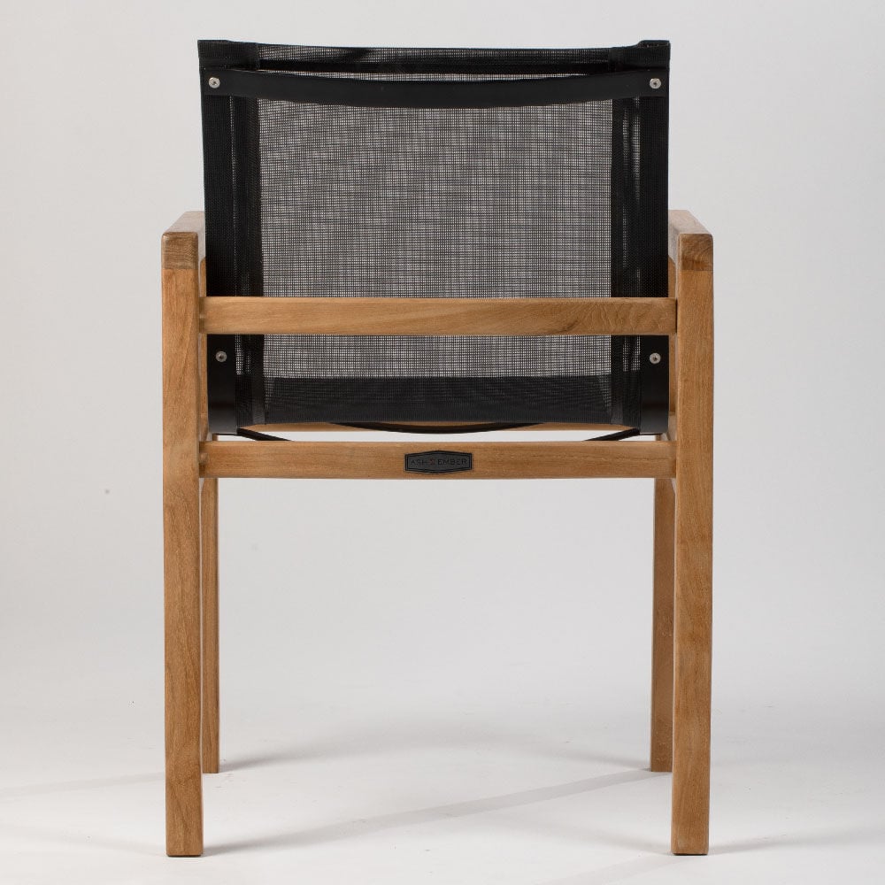 SCRATCH AND DENT - Onyx Grade A Teak Sling Dining Armchair - FINAL SALE - view 9