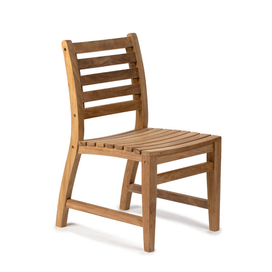 Sandhill Grade A Teak Dining Chair with Optional Arms | No Arms view 1