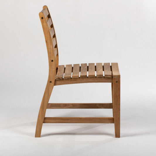 Sandhill Grade A Teak Dining Chair with Optional Arms | No Arms view 2