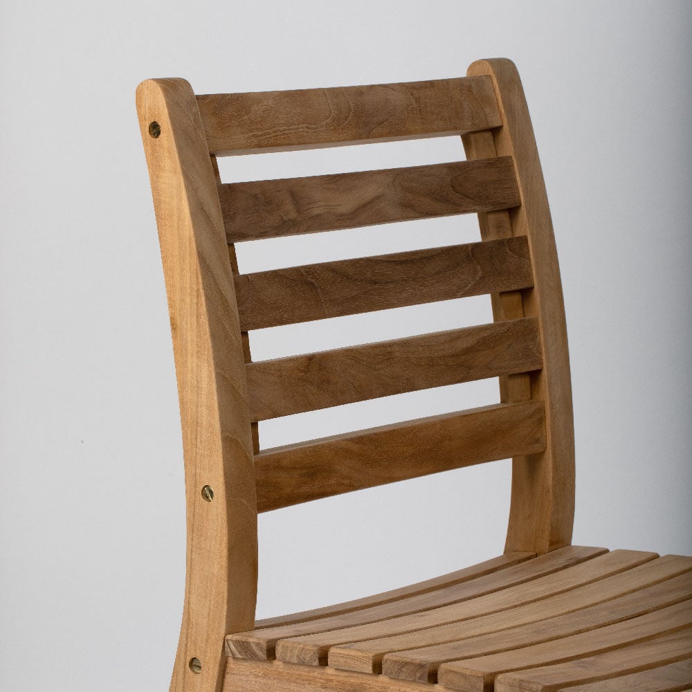 Sandhill Grade A Teak Dining Chair with Optional Arms - Optional Arms: No Arms | No Arms - view 3