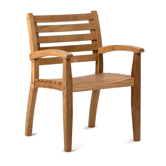 Sandhill Grade A Teak Dining Chair with Optional Arms | Include Arms view 1