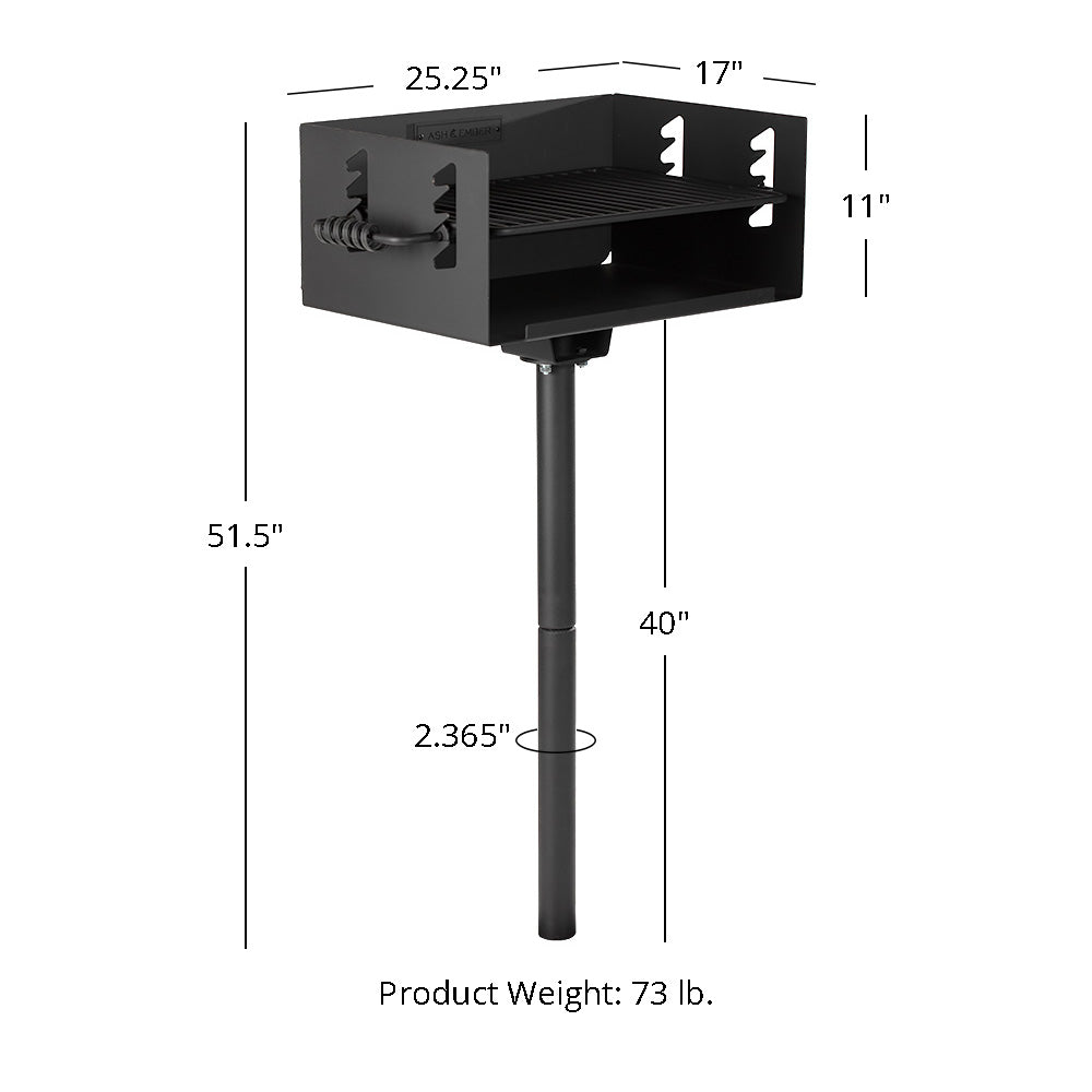 384 Sq. In. Park-Style Charcoal Grill | Grill Only
