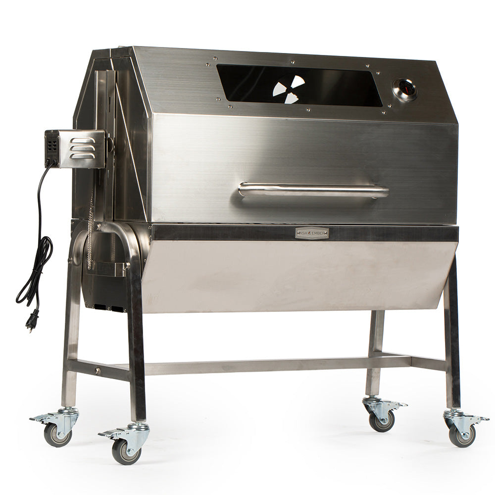 13 Watt Stainless Steel Rotisserie Grill with Hood - view 1