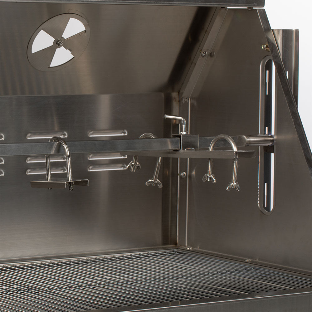 13 Watt Stainless Steel Rotisserie Grill with Hood