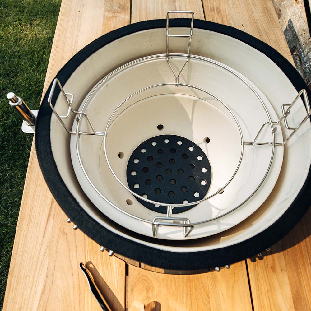 18" Kamado Grill with Grade A Teak Table | Grade A Teak