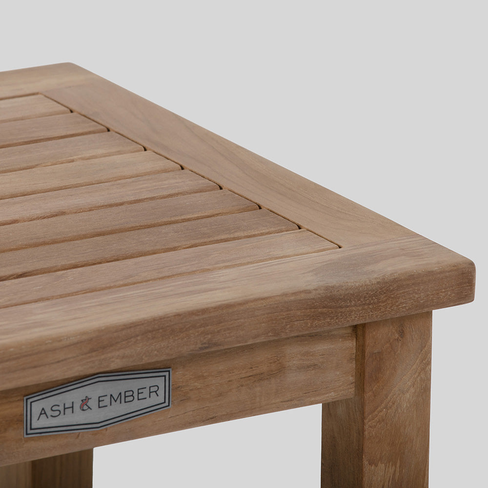 Sierra Grade A Teak End Table | End Table with Shelf - view 10