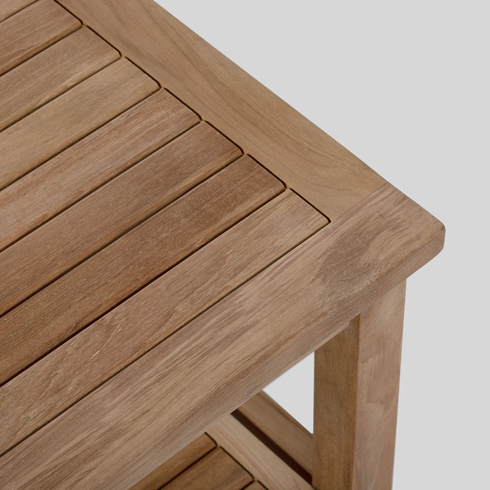 Sierra Grade A Teak End Table | End Table with Shelf - view 11