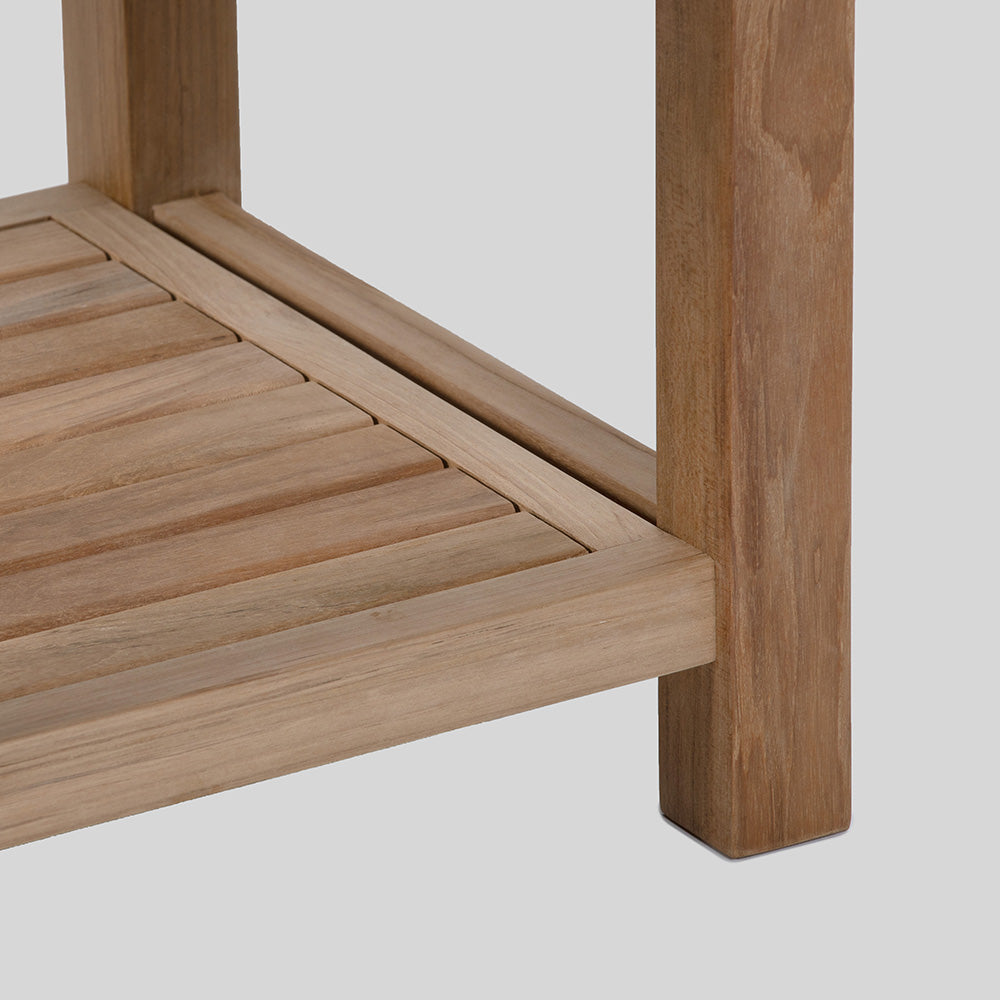Sierra Grade A Teak End Table | End Table with Shelf