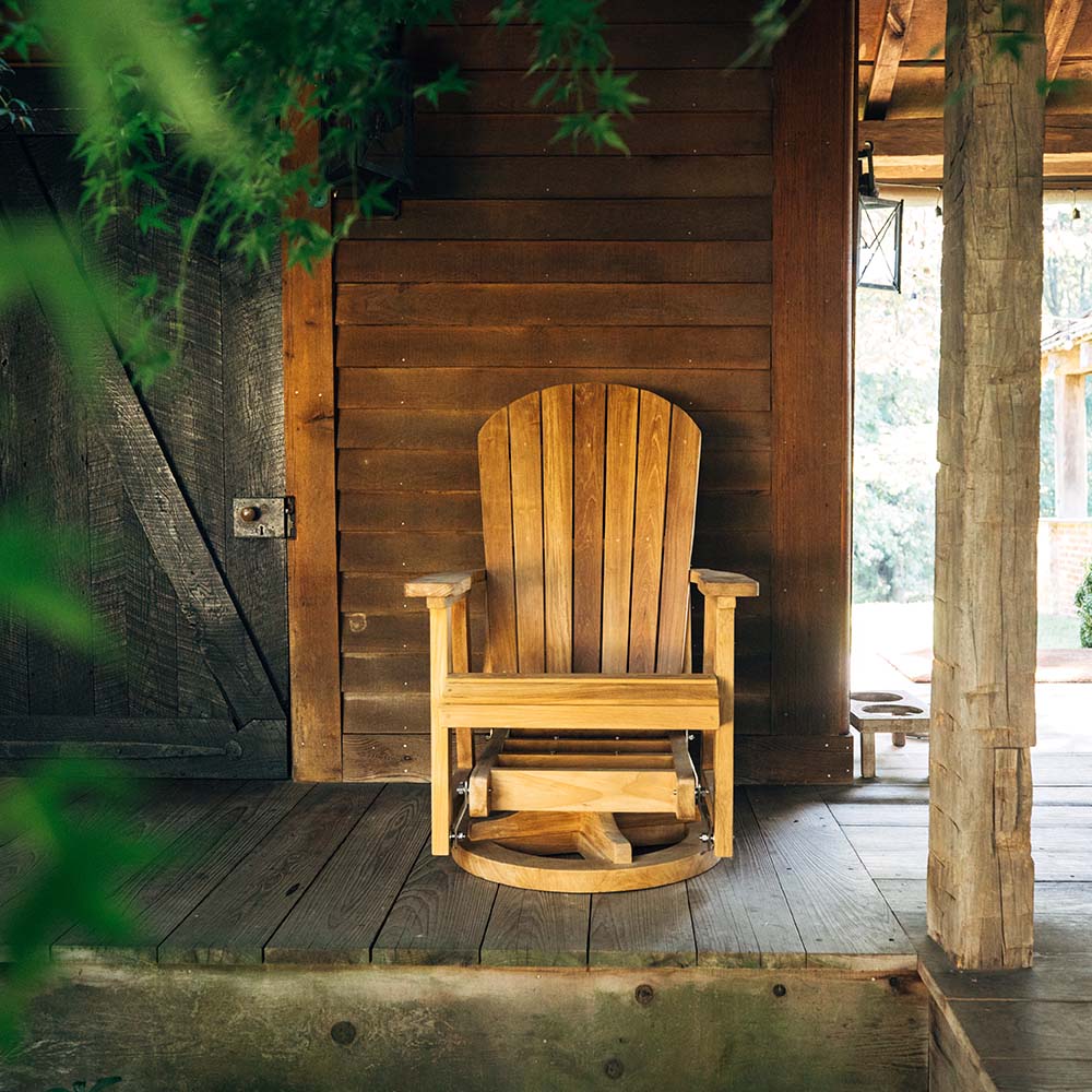 Savannah Grade A Teak Swivel Glider Chair | Ash & Ember
