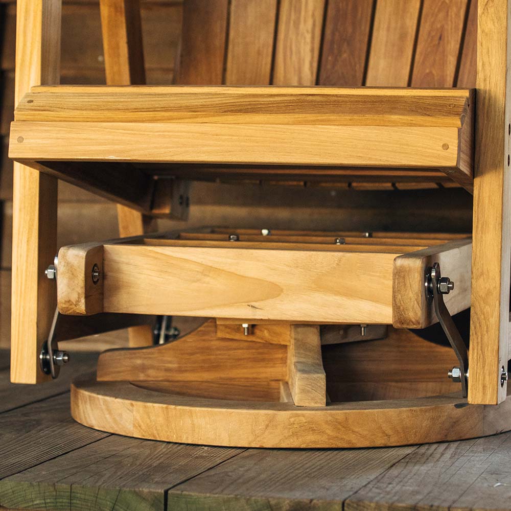 Savannah Grade A Teak Swivel Glider Rocking Chair - view 9