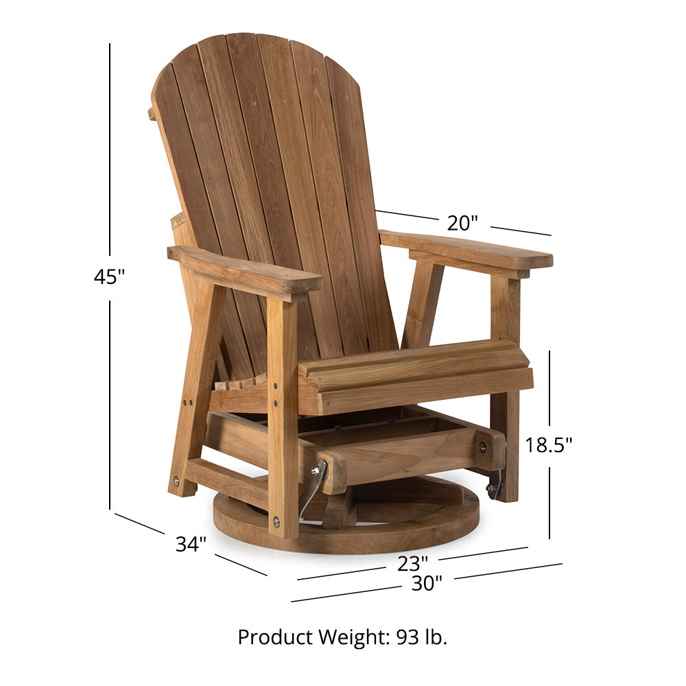 Savannah Grade A Teak Swivel Glider Chair | Ash & Ember