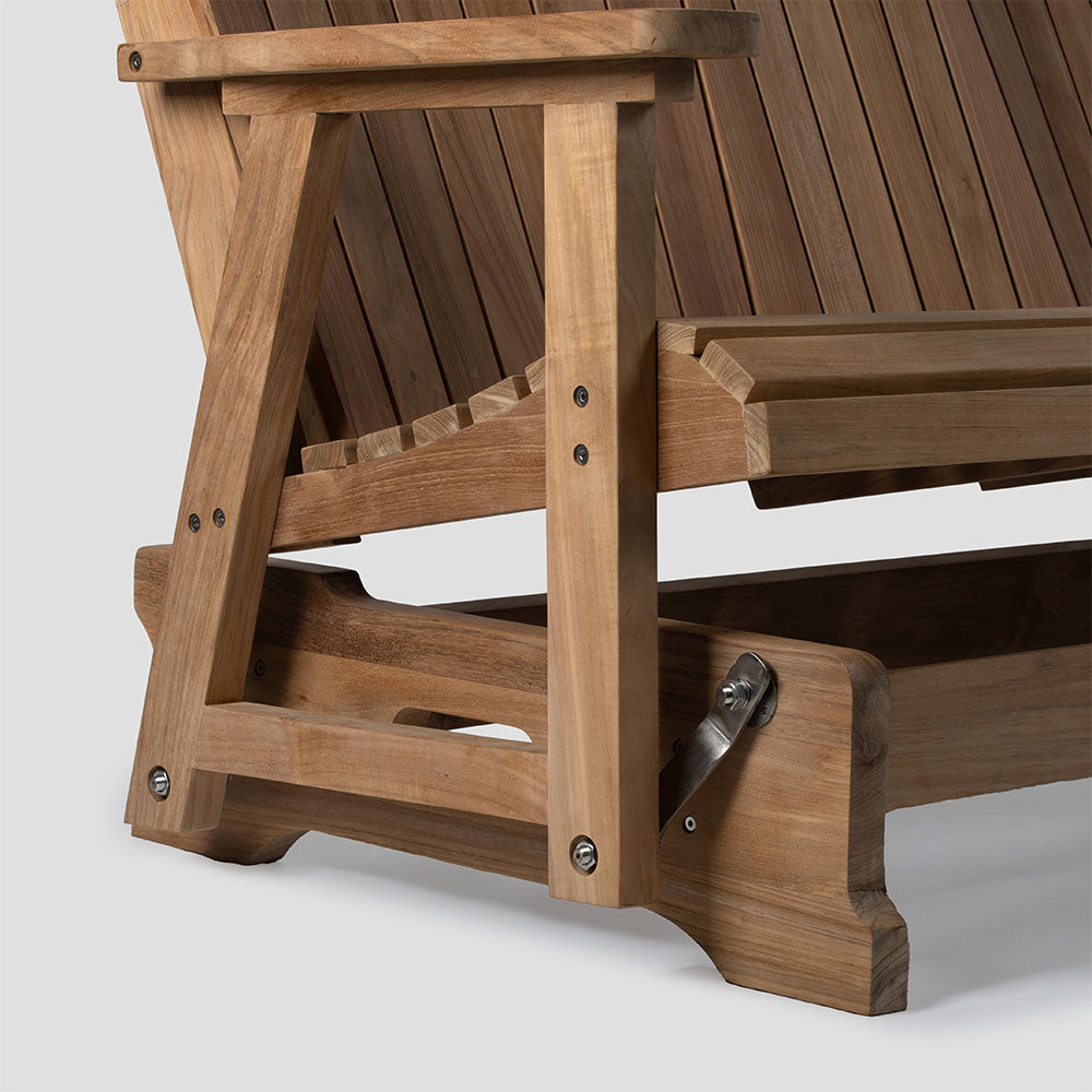 Savannah Grade A Teak Adirondack Glider Bench