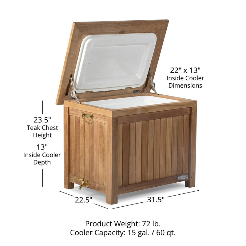 Grade A Teak Ice Chest
