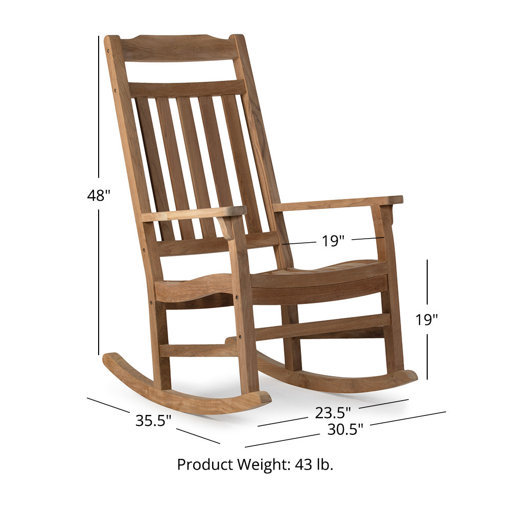 Grade A Teak Rocking Chair