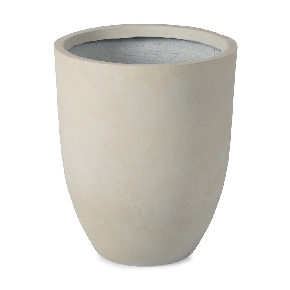 Onyx Laurel Planters | Satin Ivory / 18in