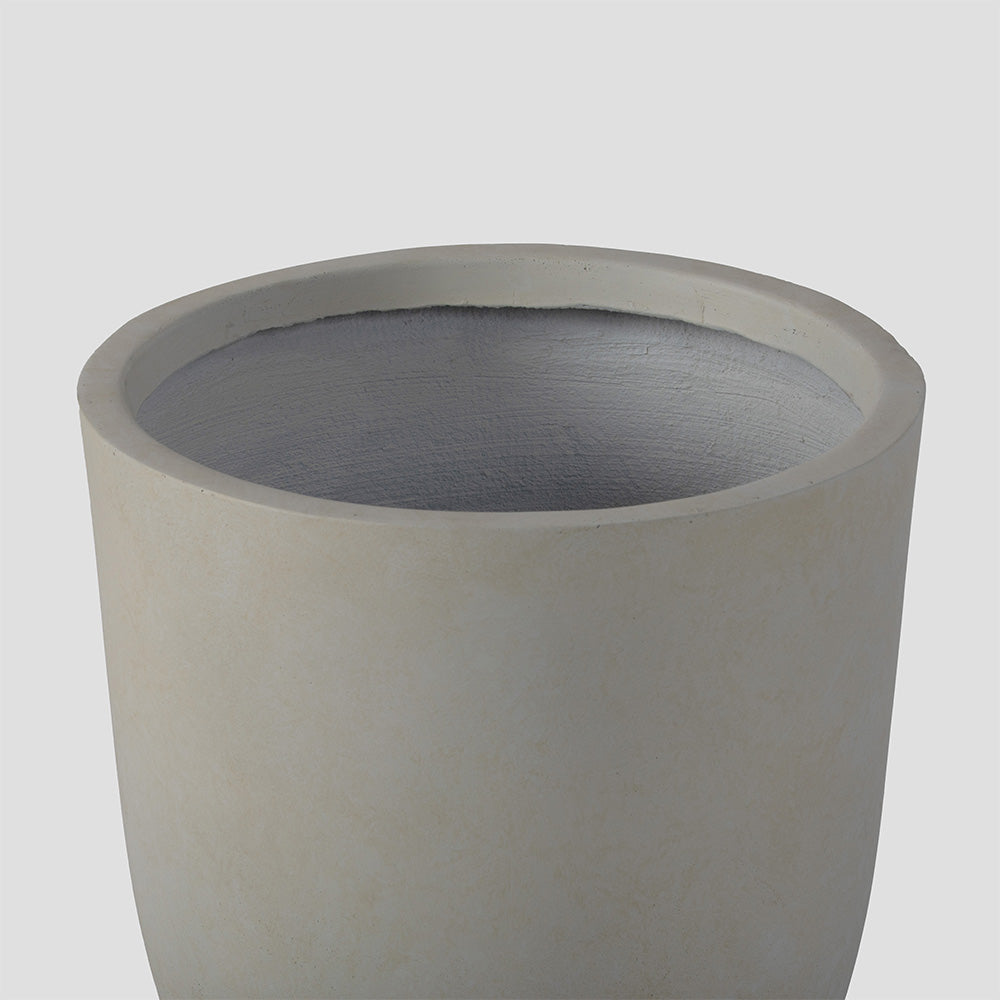 Onyx Laurel Planters | Satin Ivory / 18in