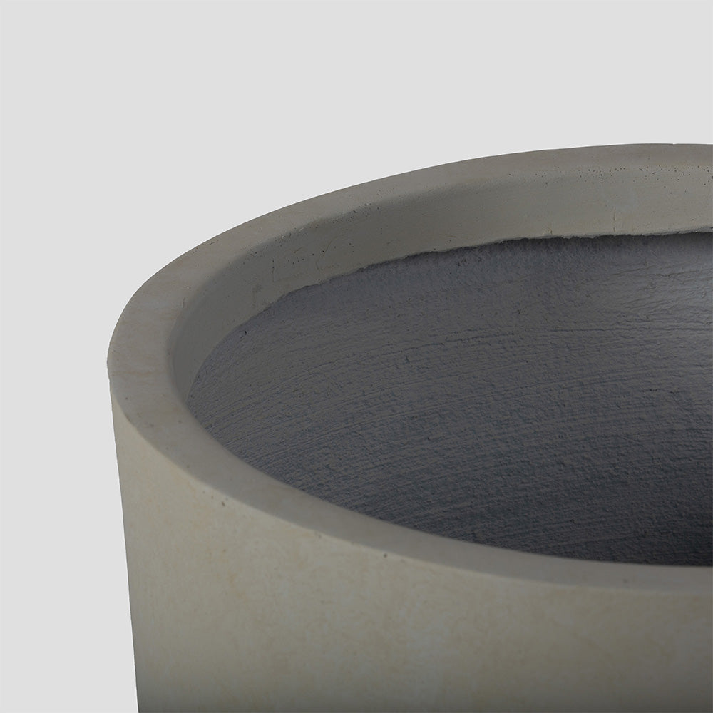Onyx Laurel Planters | Satin Ivory / 18in