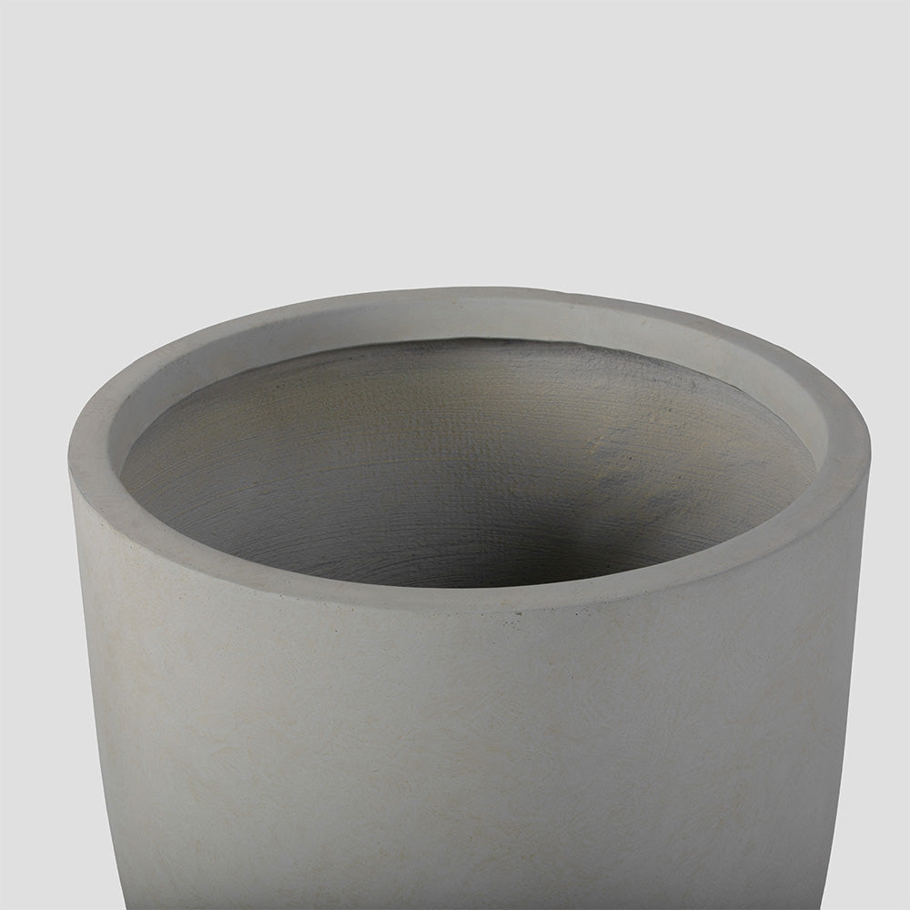 Onyx Laurel Planters | Satin Ivory / 22in