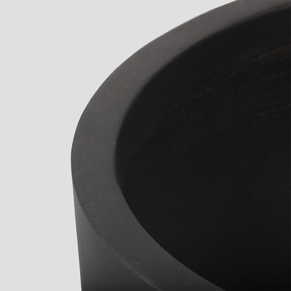 Onyx Laurel Planters | Charcoal / 22in