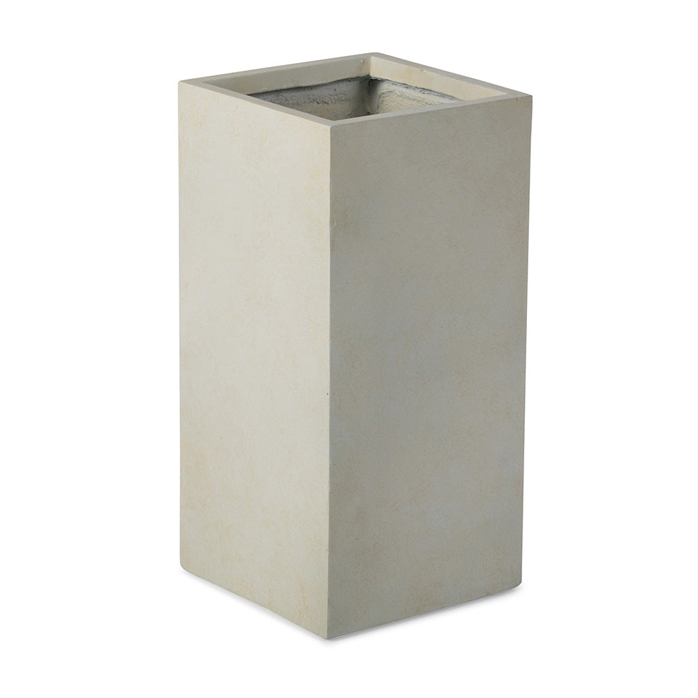 Onyx Tall Box Planters | Satin Ivory / 22.25in