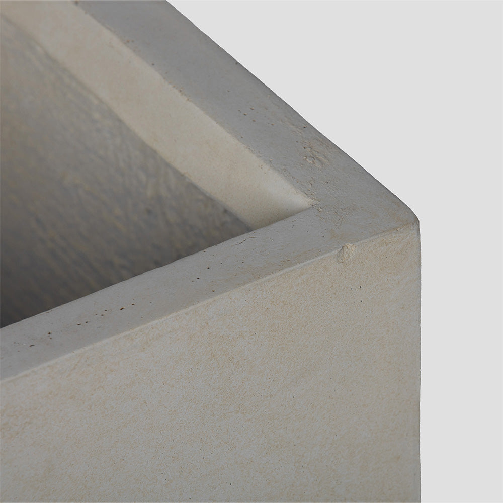 Onyx Tall Box Planters | Satin Ivory / 22.25in