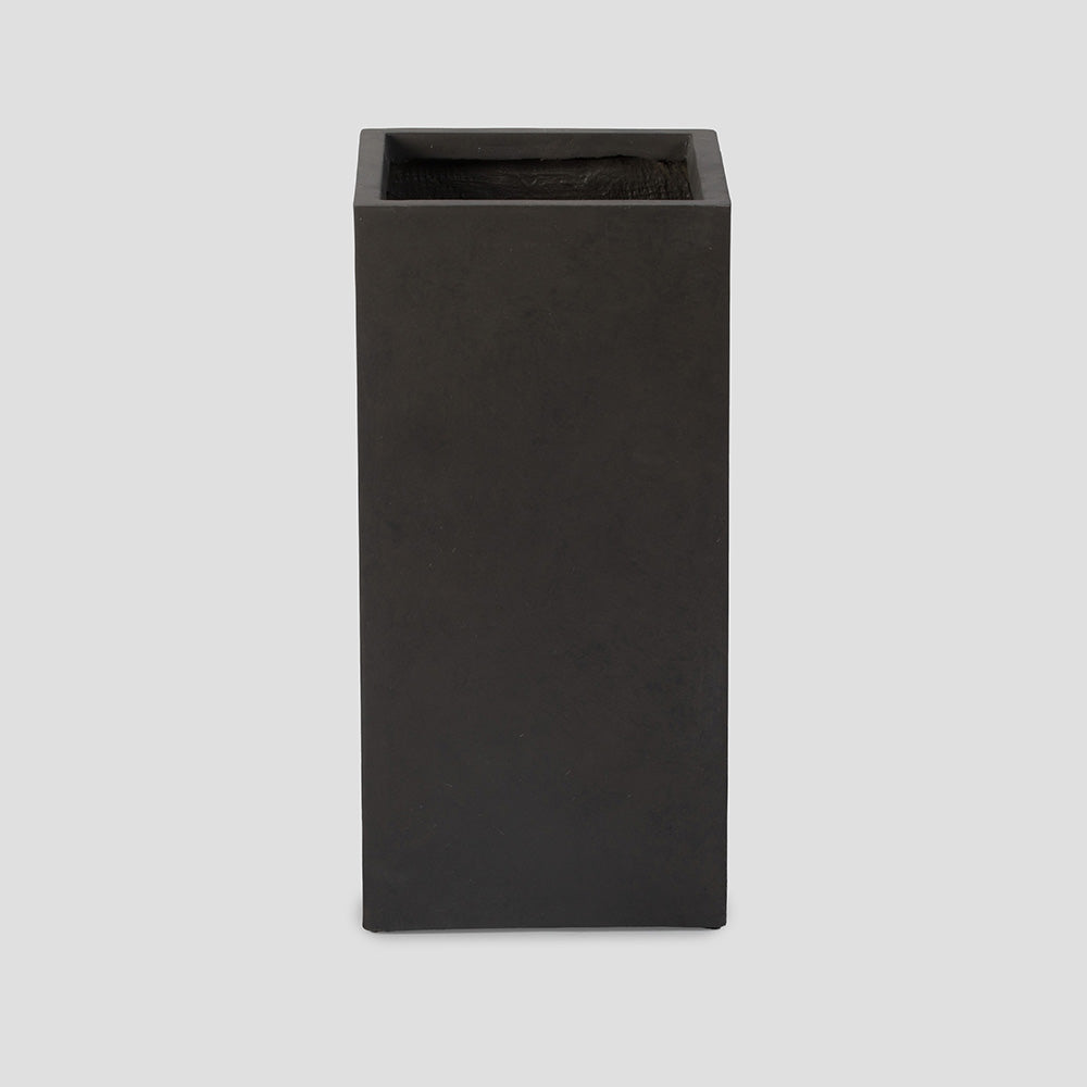 Onyx Tall Box Planters | Charcoal / 22.25in