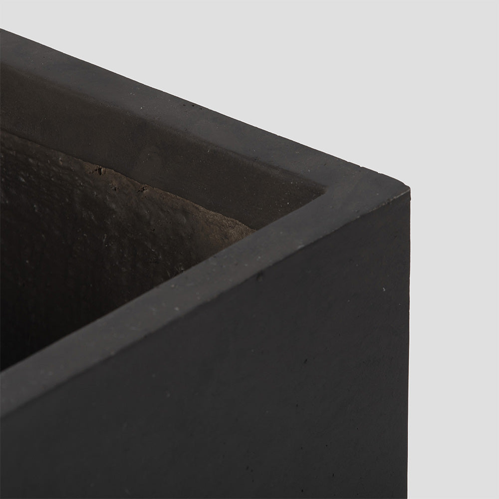 Onyx Tall Box Planters | Charcoal / 22.25in