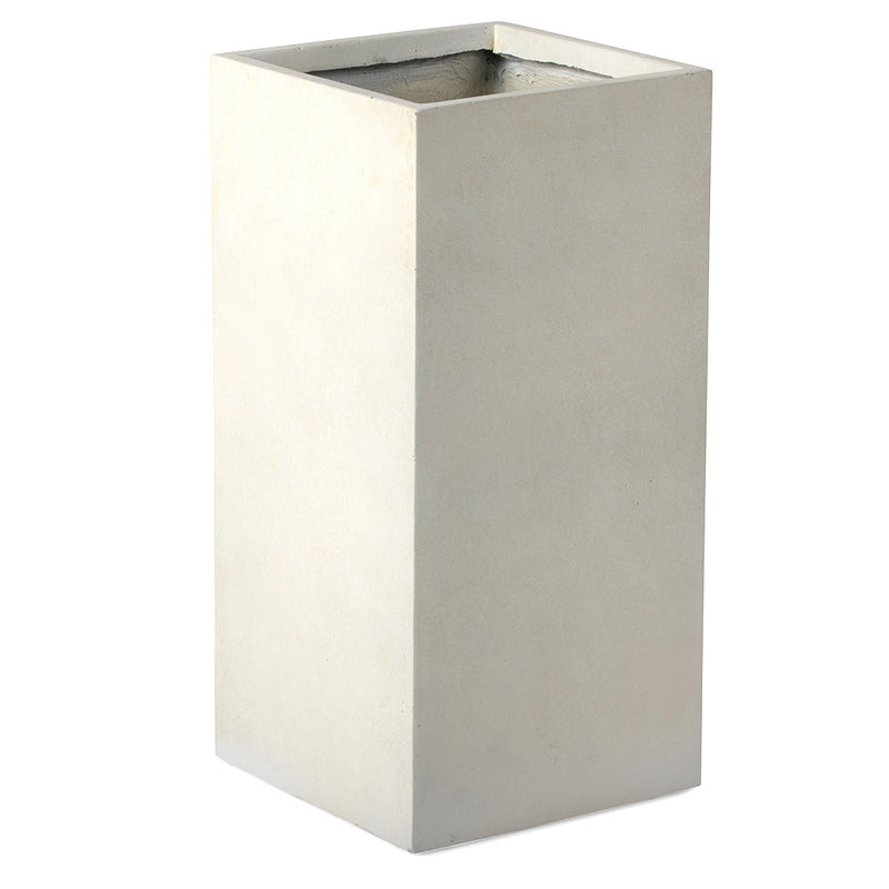 Onyx Tall Box Planters | Satin Ivory / 27.25in