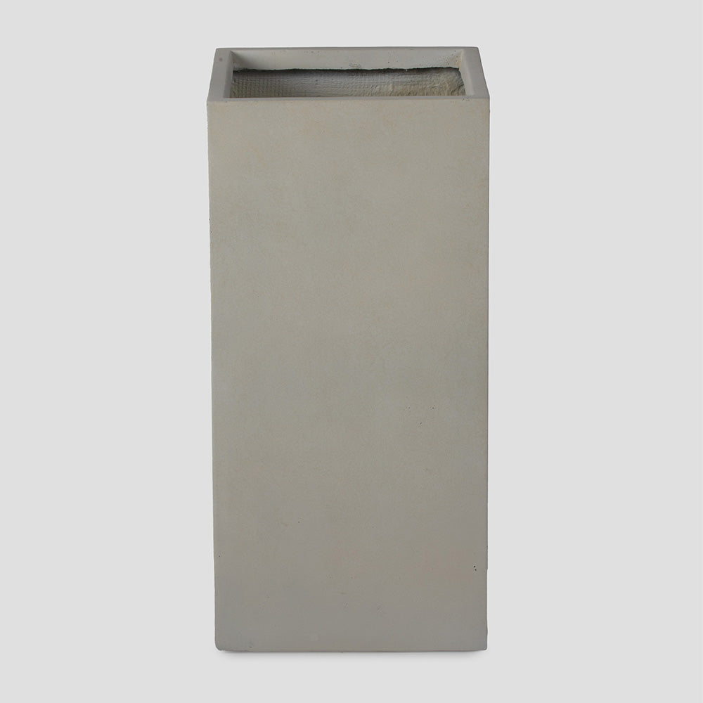 Onyx Tall Box Planters | Satin Ivory / 27.25in
