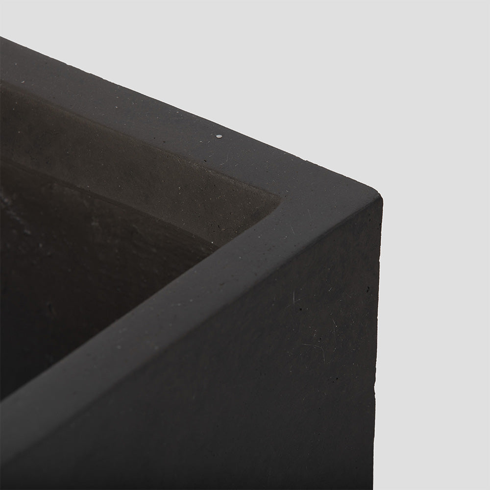 Onyx Tall Box Planters | Charcoal / 27.25in