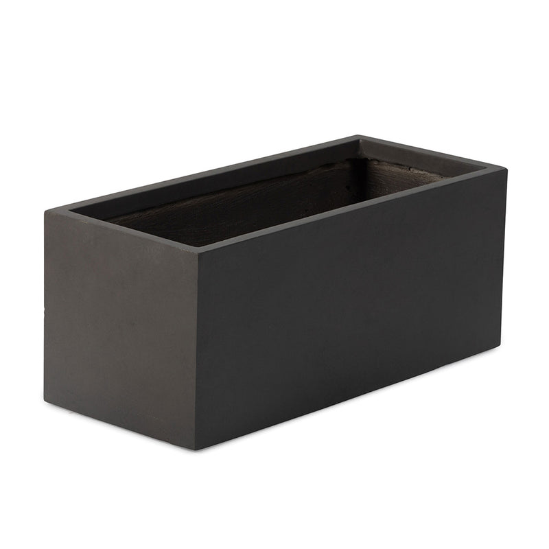 Onyx Short Box Planters | Charcoal / 13in