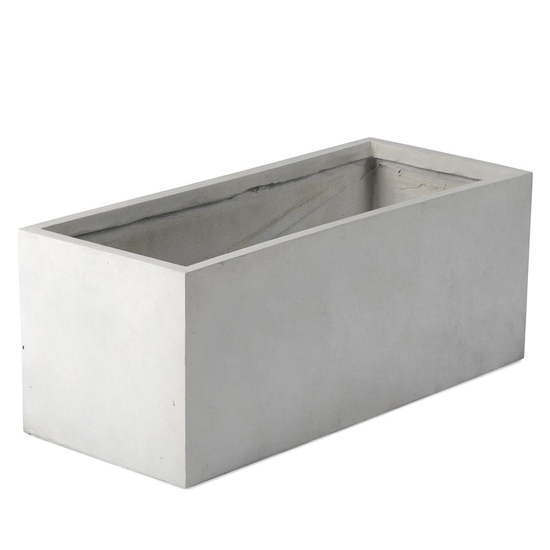 Onyx Short Box Planters | Satin Ivory / 15.75in