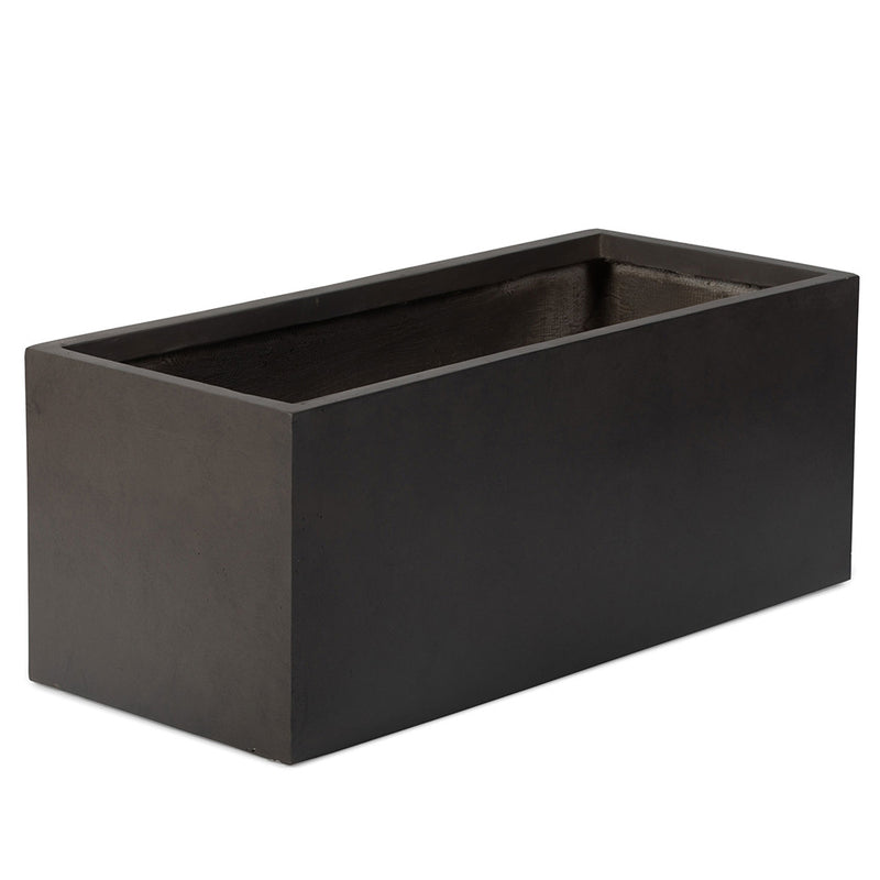 Onyx Short Box Planters | Charcoal / 15.75in