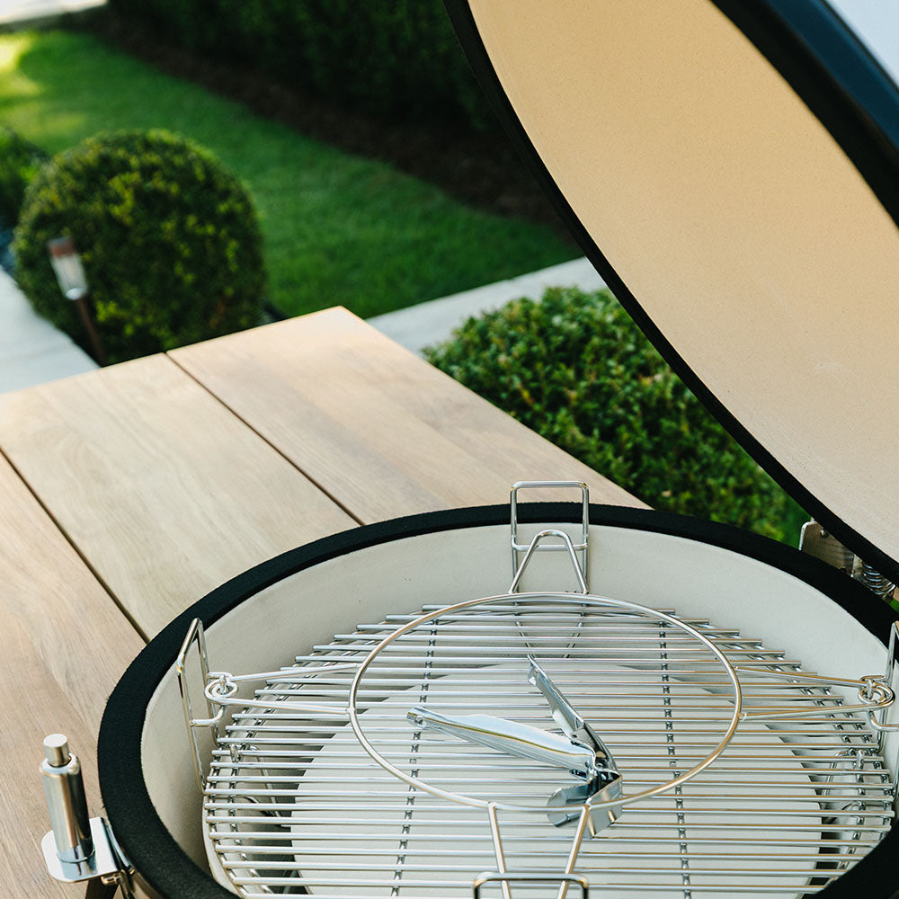 Grade A Teak Ceramic Grill Table for Kamado Grills | Grade A Teak