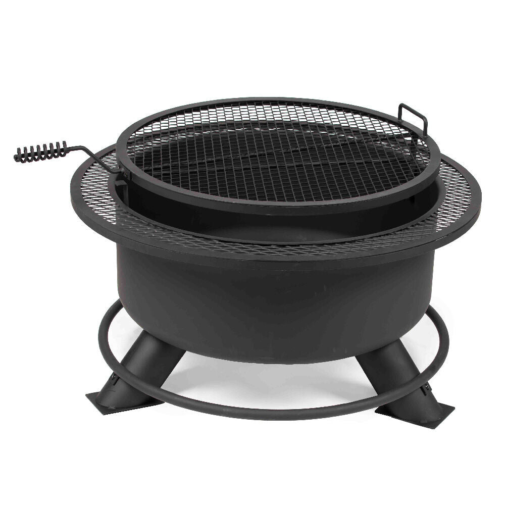 Scratch and Dent - 38” Fire Pit with Swivel Grill - FINAL SALE - view 1