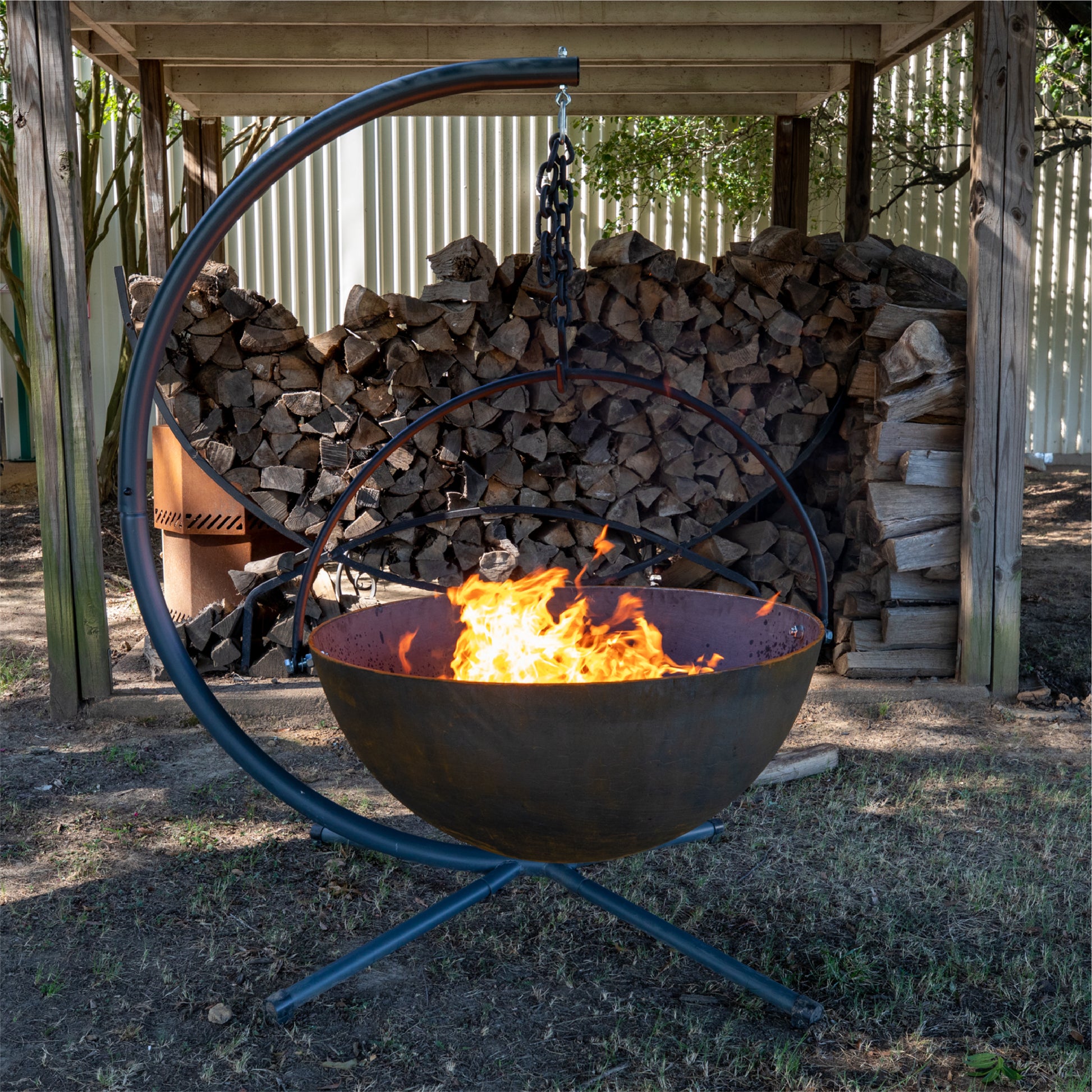 Cauldron Fire Pit Bowls - Cauldron Size: 42” / Optional Cauldron  Stand: Bowl + Stand | 42” / Bowl + Stand