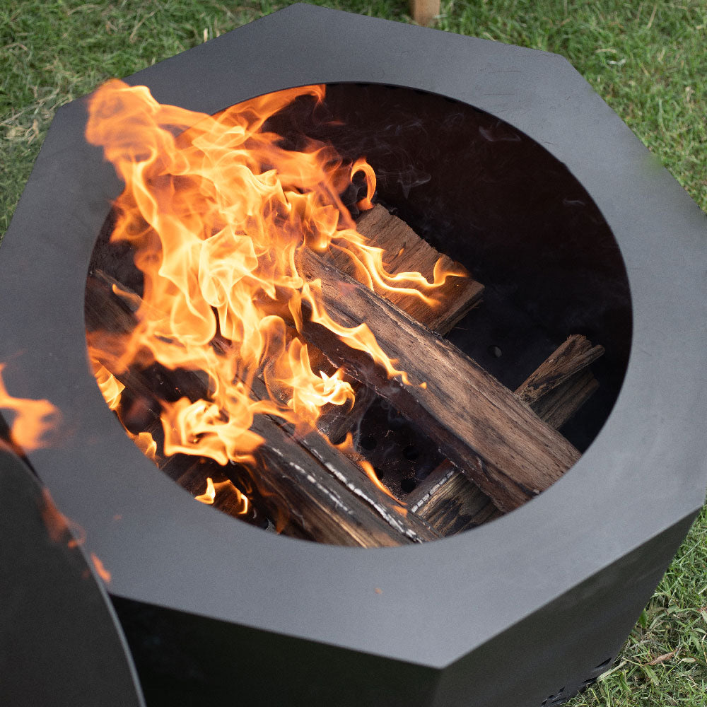 Black Label Dual Flame Smokeless Fire Pit with Lid - Fire Pit Size: 21" Diameter | 21" Diameter - view 4