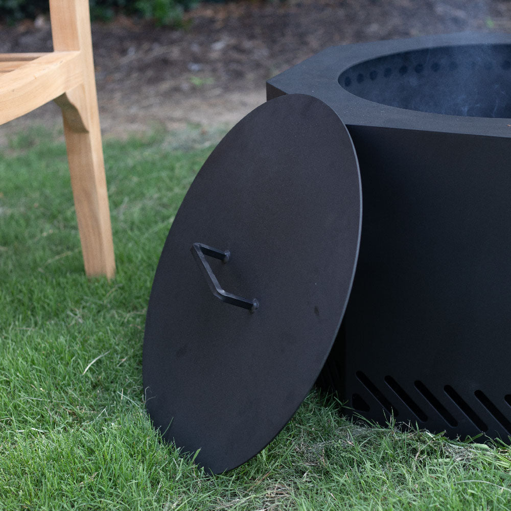 Black Label Dual Flame Smokeless Fire Pit with Lid - Fire Pit Size: 21" Diameter | 21" Diameter - view 6