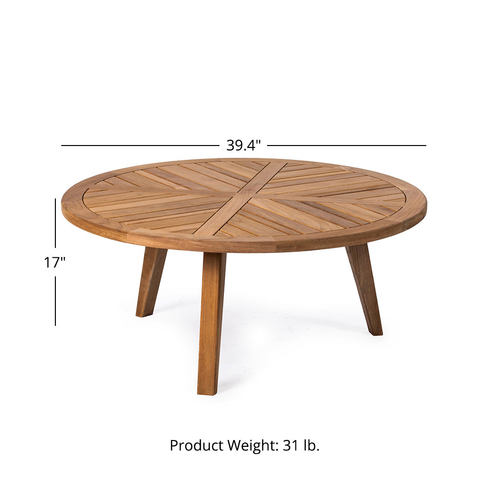 Grade A Teak Round Coffee Table - view 6