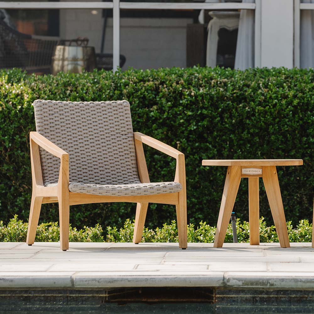 Grade A Teak Rope Weave Lounge Chair - view 2