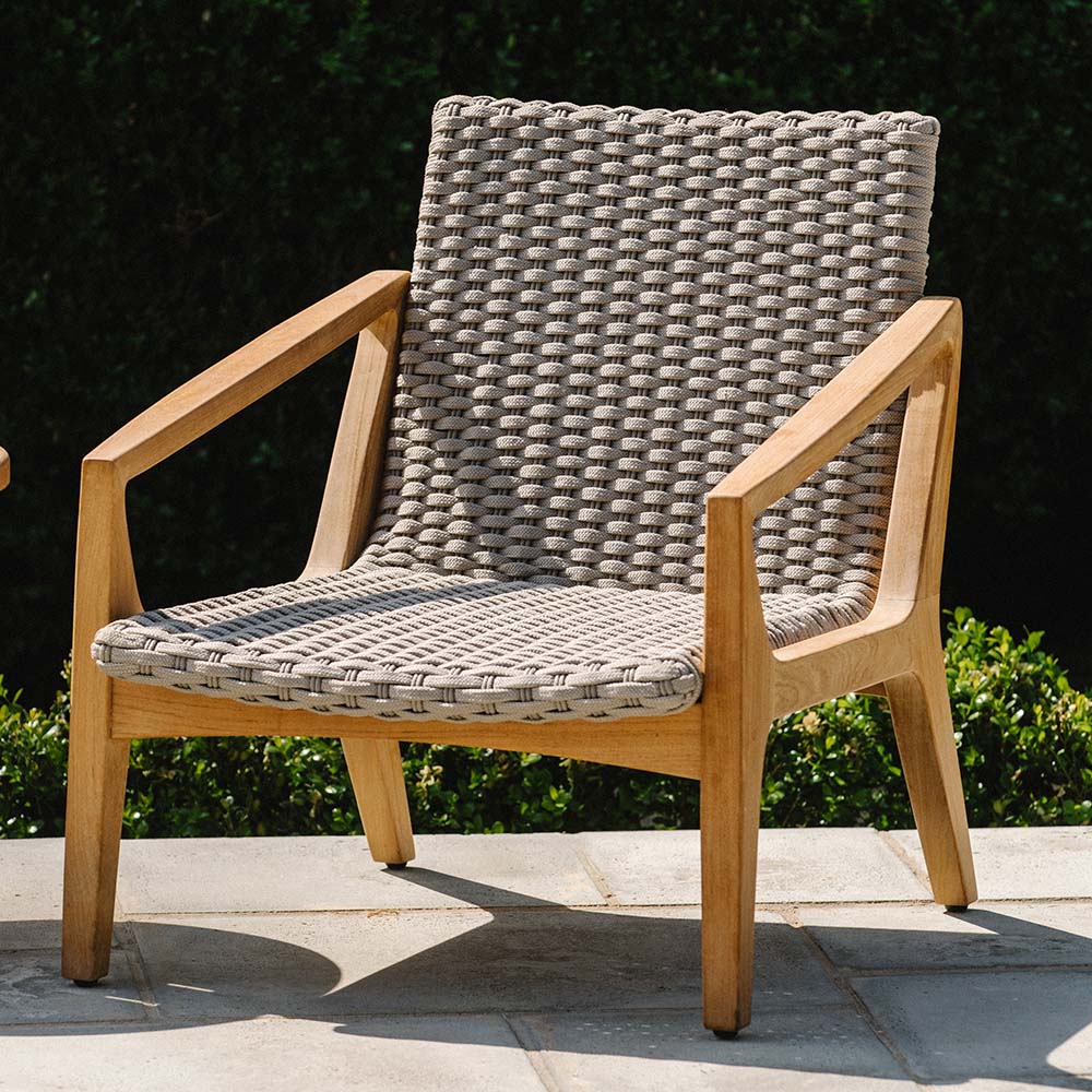 Grade A Teak Rope Weave Lounge Chair - view 3