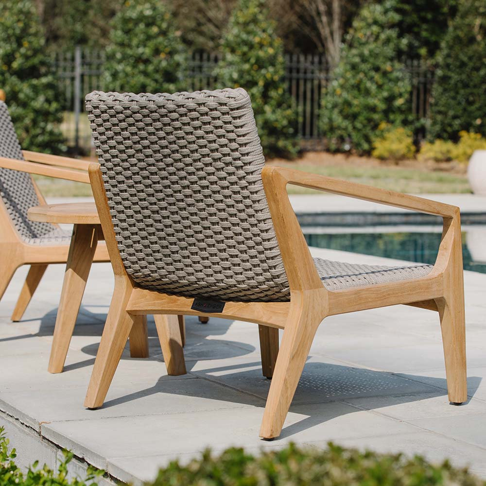 Grade A Teak Rope Weave Lounge Chair