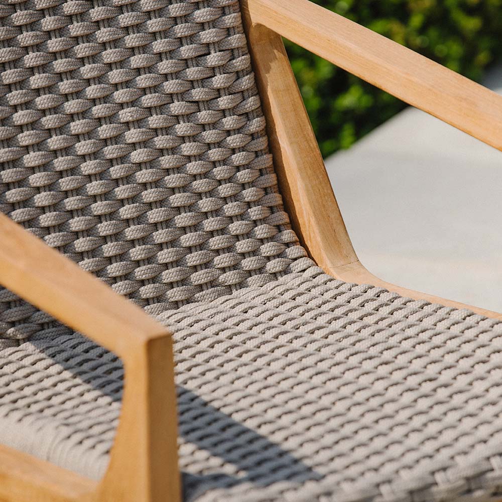 Grade A Teak Rope Weave Lounge Chair - view 5