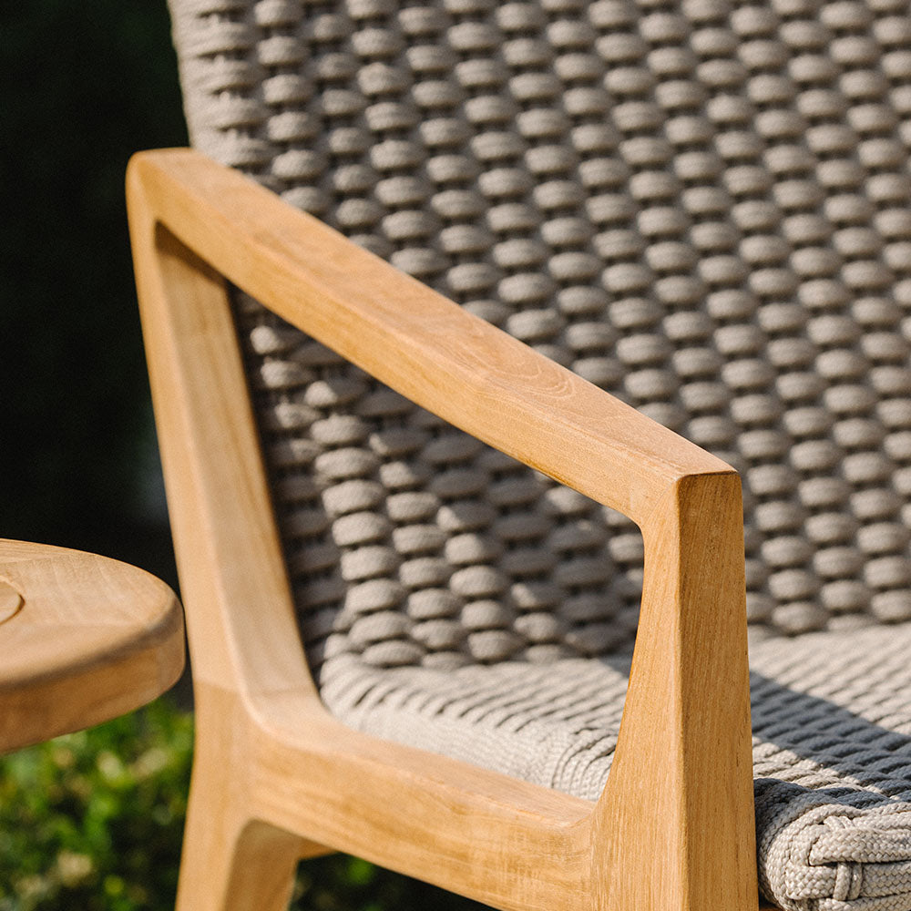 Grade A Teak Rope Weave Lounge Chair - view 6