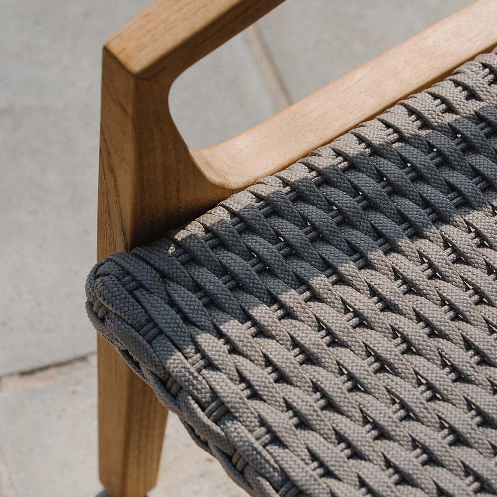 Grade A Teak Rope Weave Lounge Chair