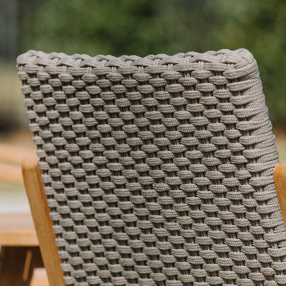 Grade A Teak Rope Weave Lounge Chair - view 8
